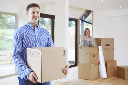 Removal van and moving boxes for a Bromley home move
