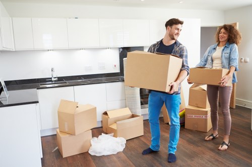 Professional movers handling a commercial move in Bromley