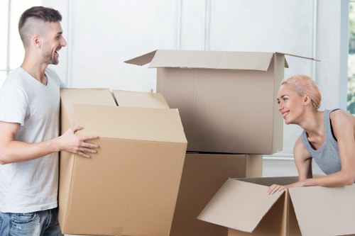 Local man and van helping with boxes and storage transport