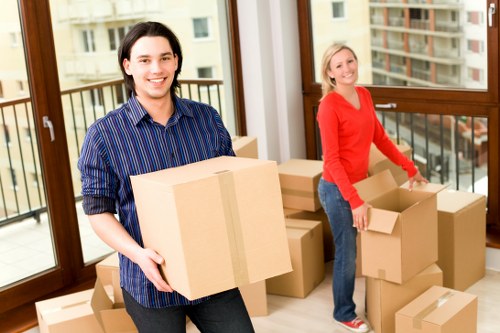 Packed household items ready for transport in Bromley
